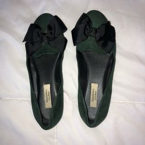 Simply Vera Vera Wang green flats with bows